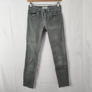 Madewell Jeans Womans 25 Olive Green Skinny Skinny Denim Pant Jeggings 26x27
